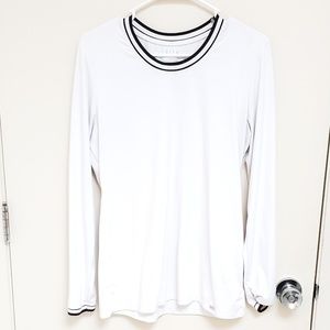 Elle White Long Sleeve Athletic Shirt M